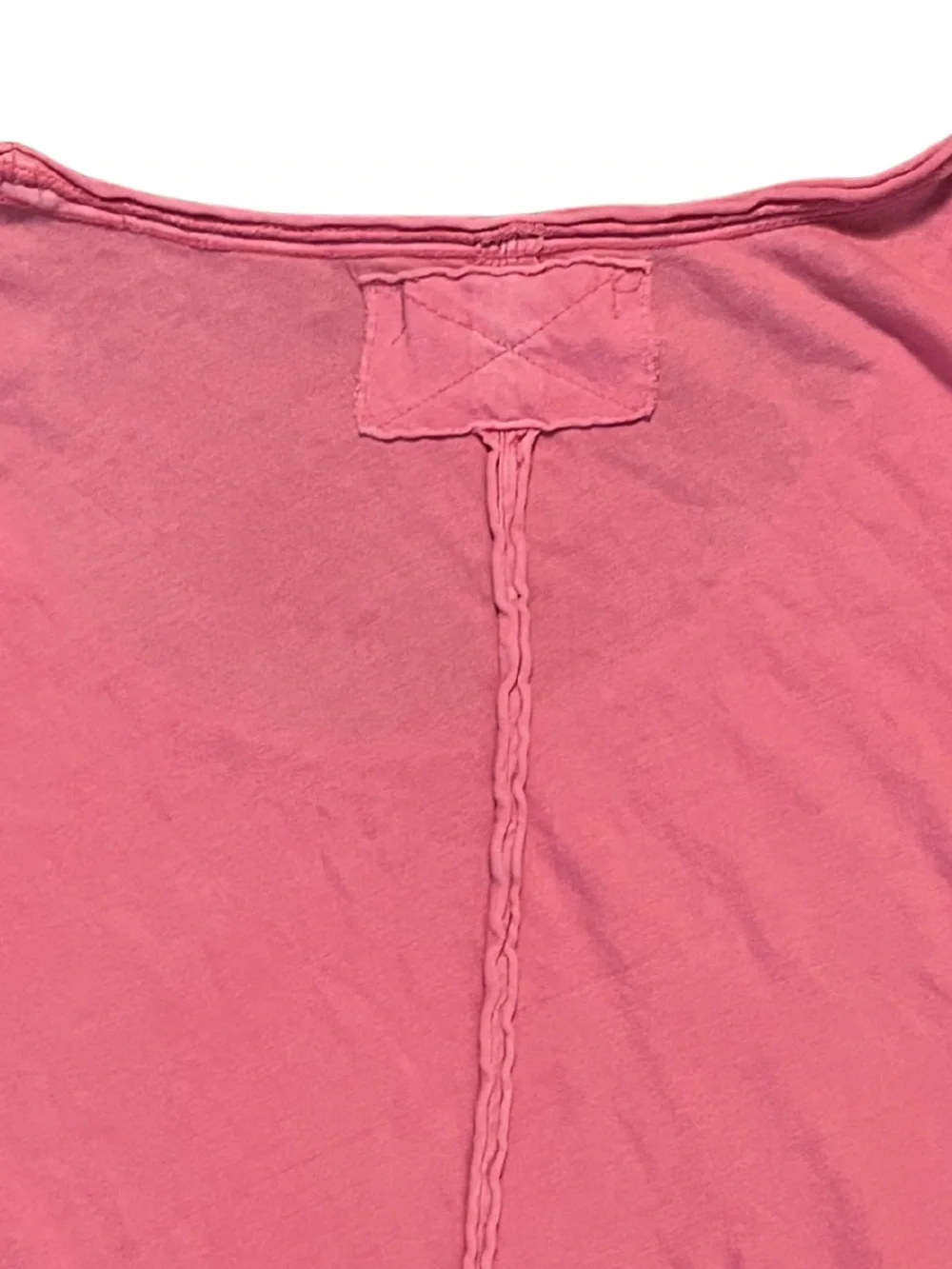 Free People We The Free Boxy Scoop Neck Tee | Pink | Size Medium - Picture 6 of 7
